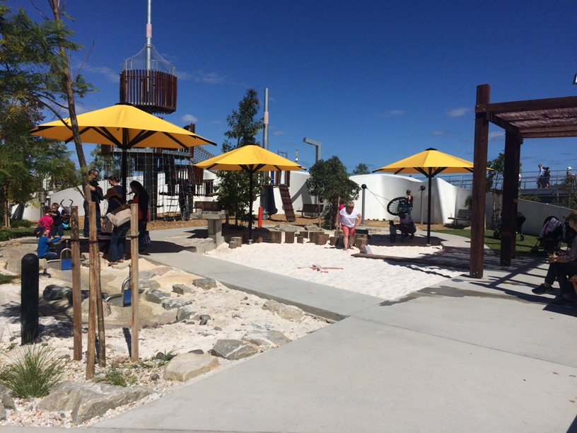 Beautiful playground amongst the many restaurants and cafes at the beautiful Elizabeth Quay