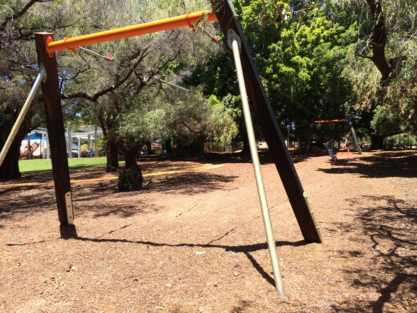 Ride the flying fox and enjoy some nature play at the quiet Rutter Park