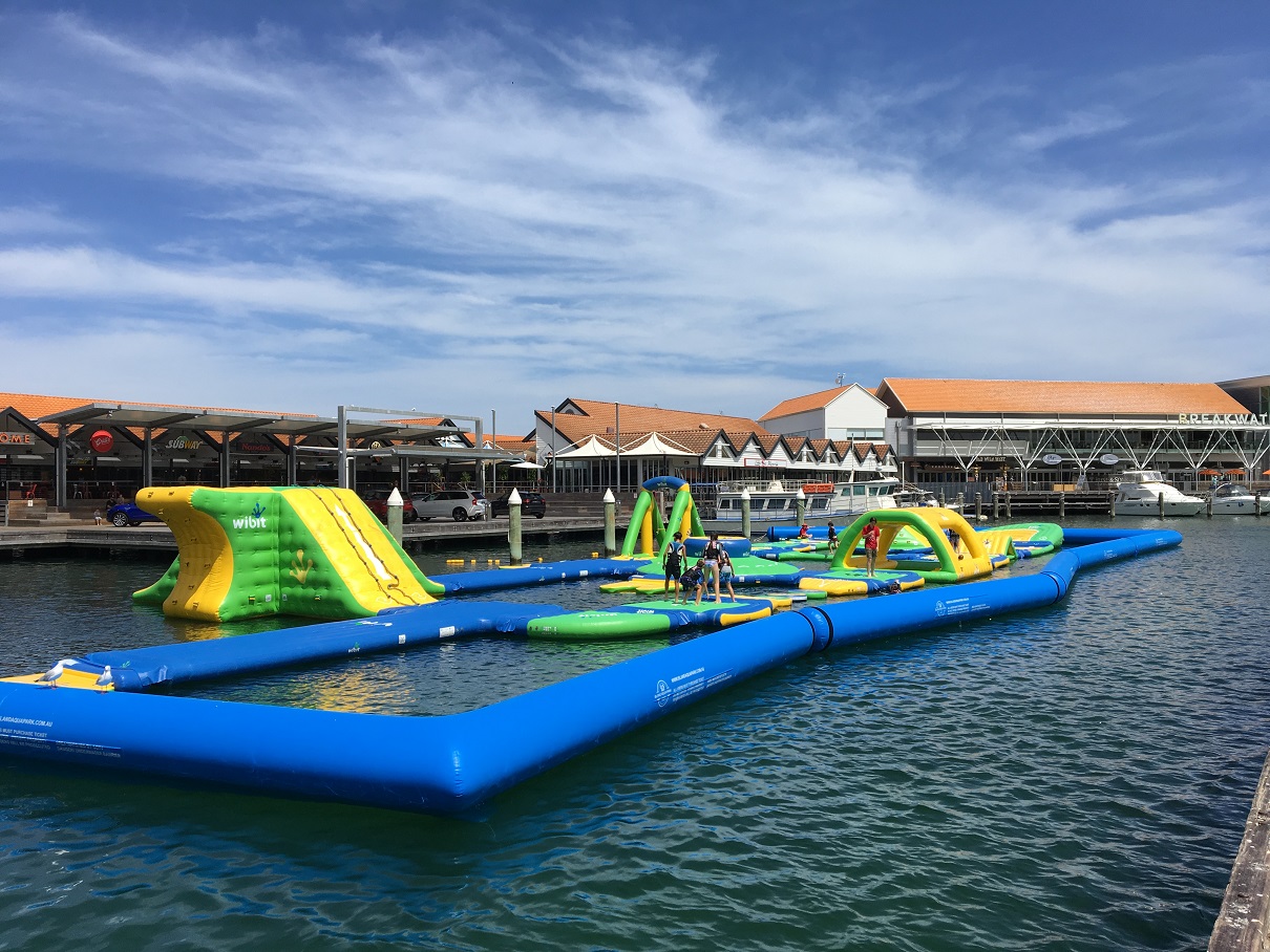 Inflatable Summer fun on the water at Hillarys Boat Harbour