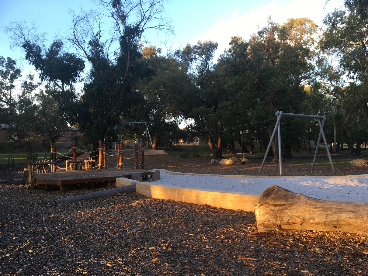 Enjoy adventure play amongst the natural surroundings at large Mary Crescent Reserve