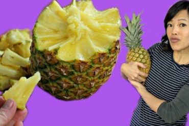 peeling pineapple